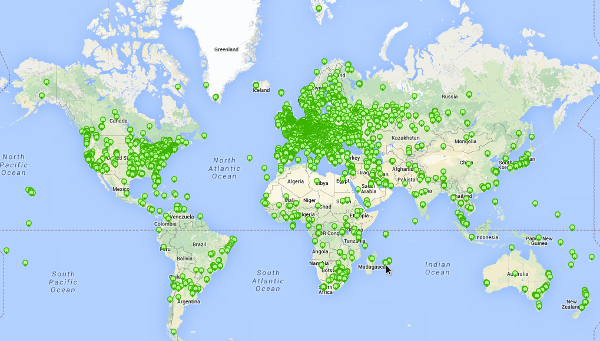 RIPE Atlas Network Coverage