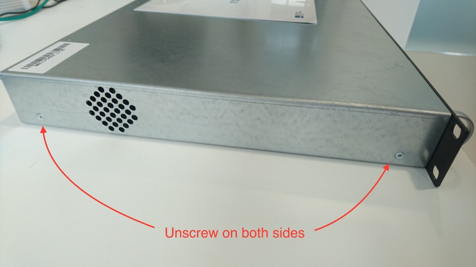 Side view of screws