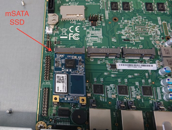 Internal, zoomed view of SSD